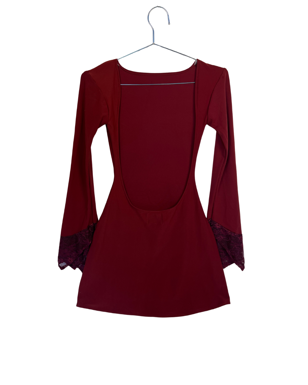 Burgundy Lace Dress- Small