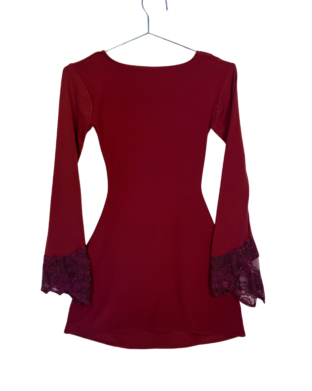 Burgundy Lace Dress- Small