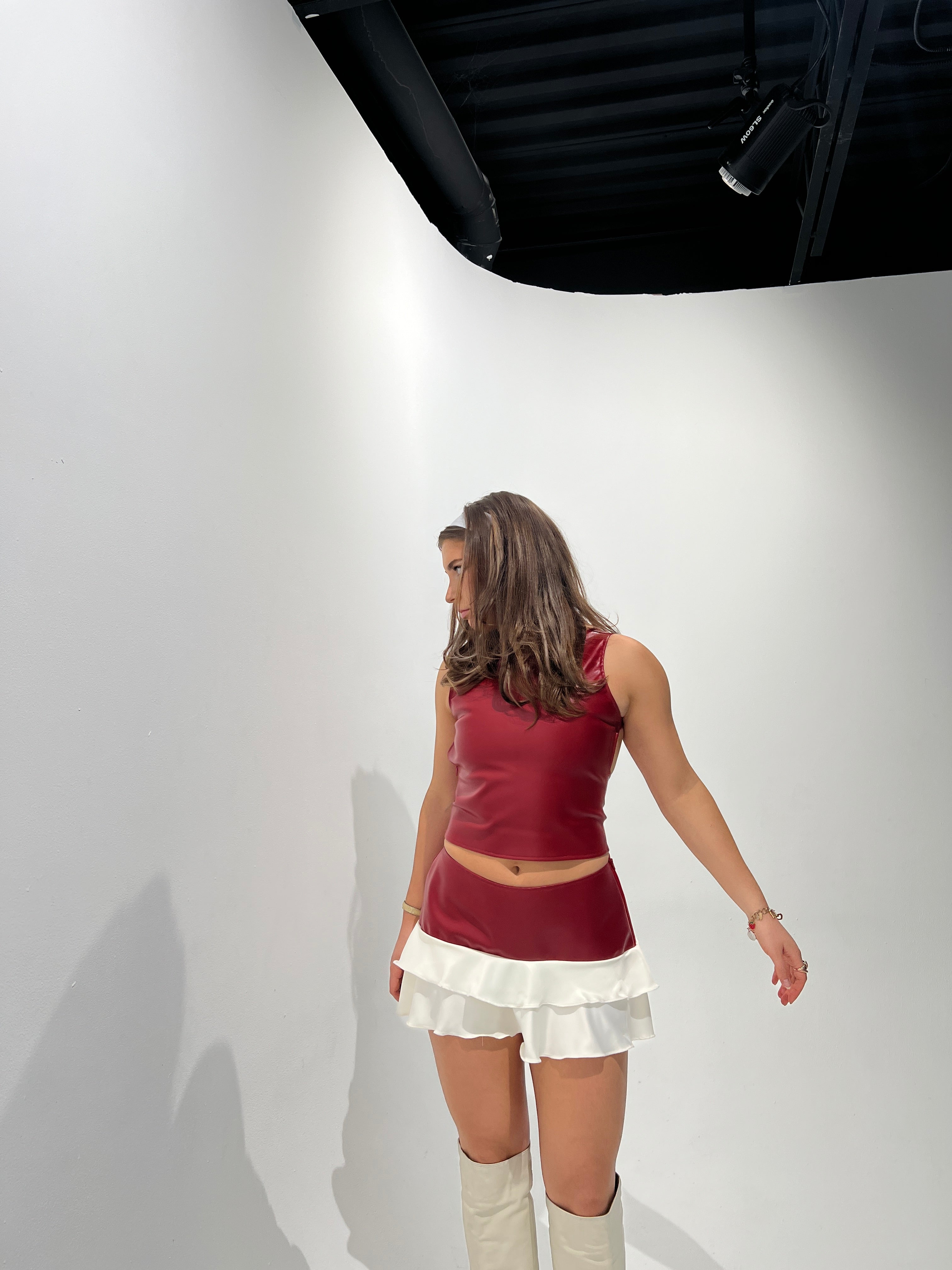 Scarlet Flounce Skirt