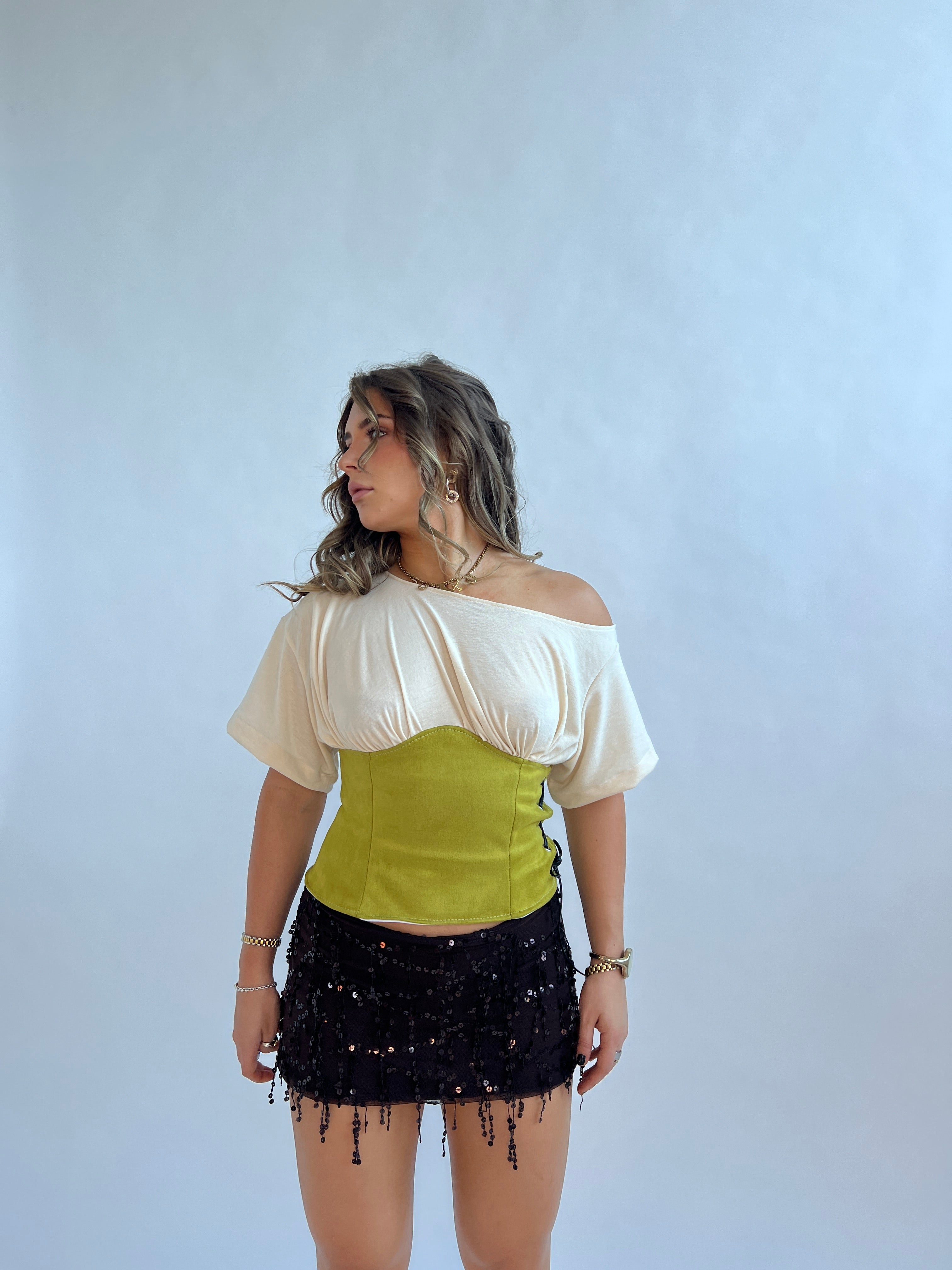 Espresso Sequin Mini Skirt