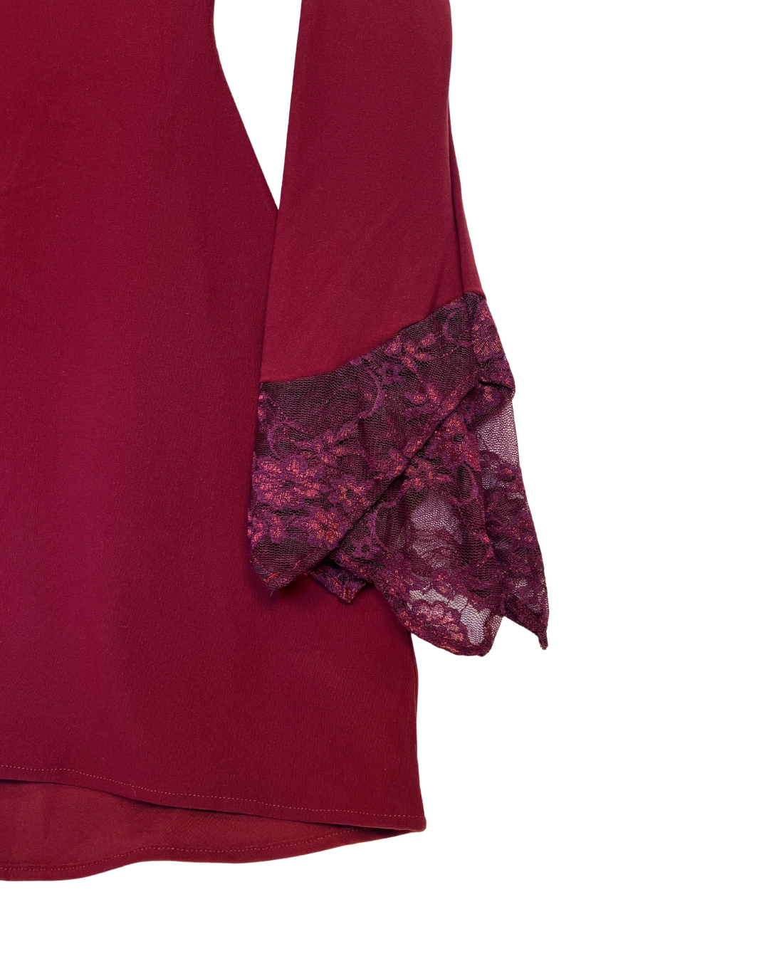 Burgundy Lace Dress- Small