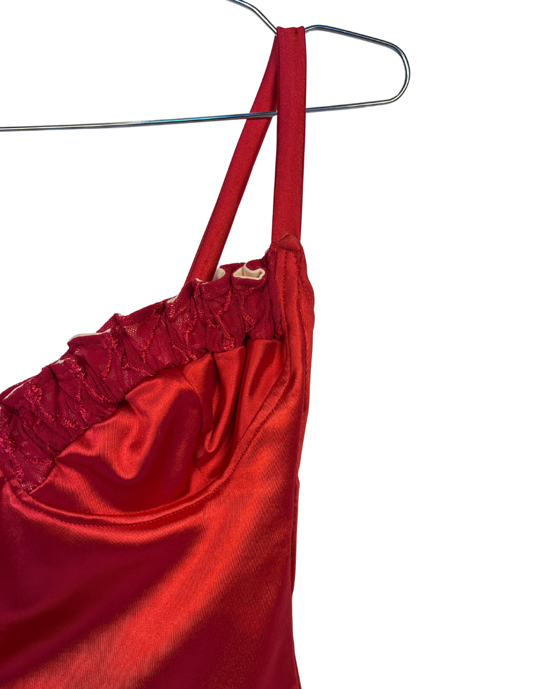 Red Satin Mini Dress- Medium