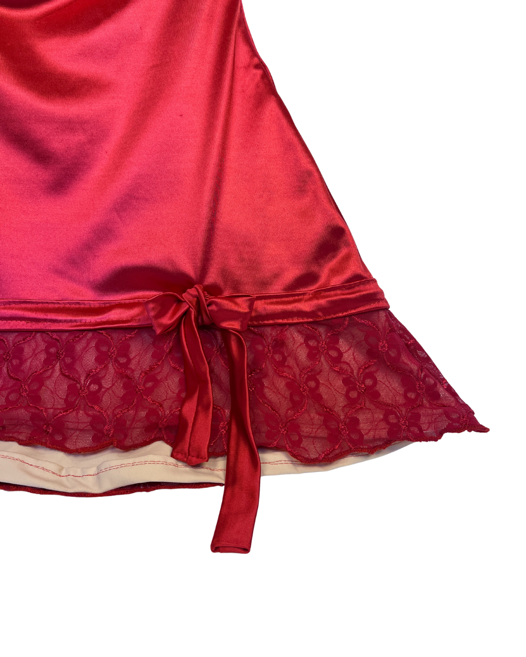 Red Satin Mini Dress- Medium