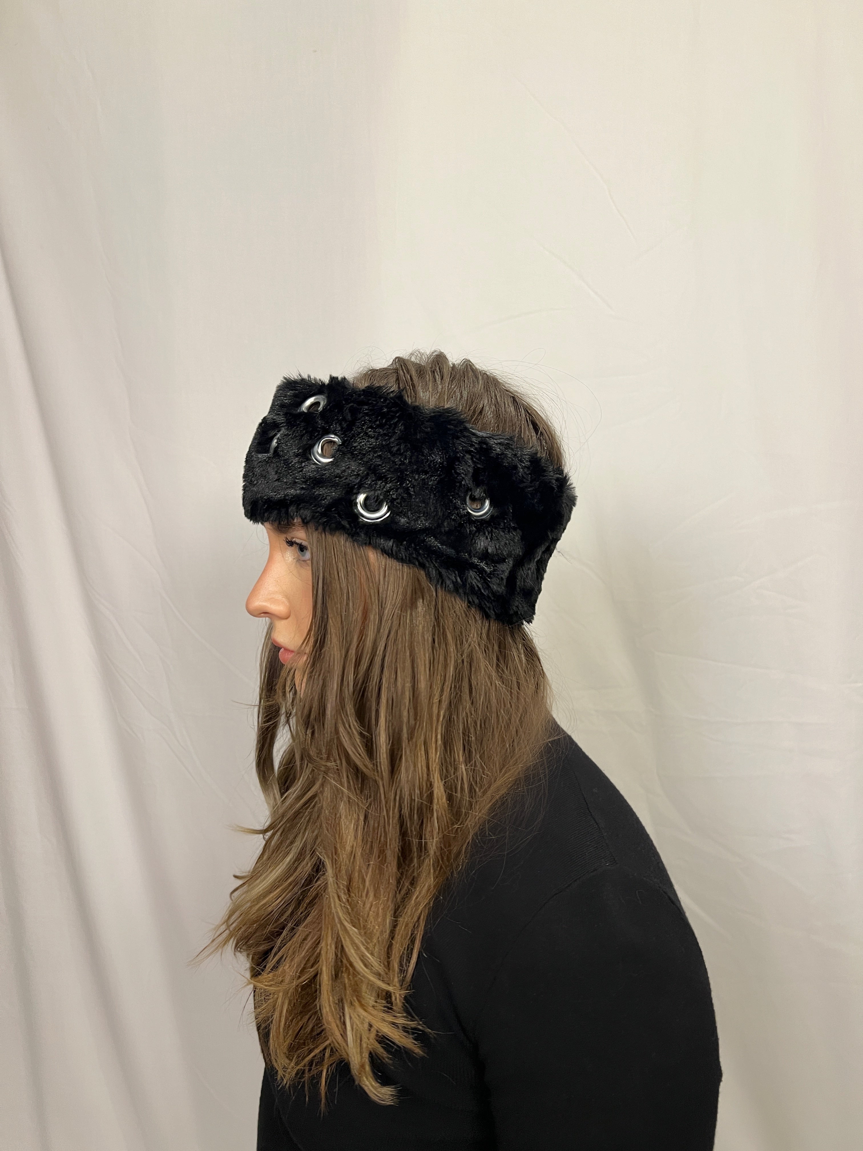 Hardware Faux Fur Headband