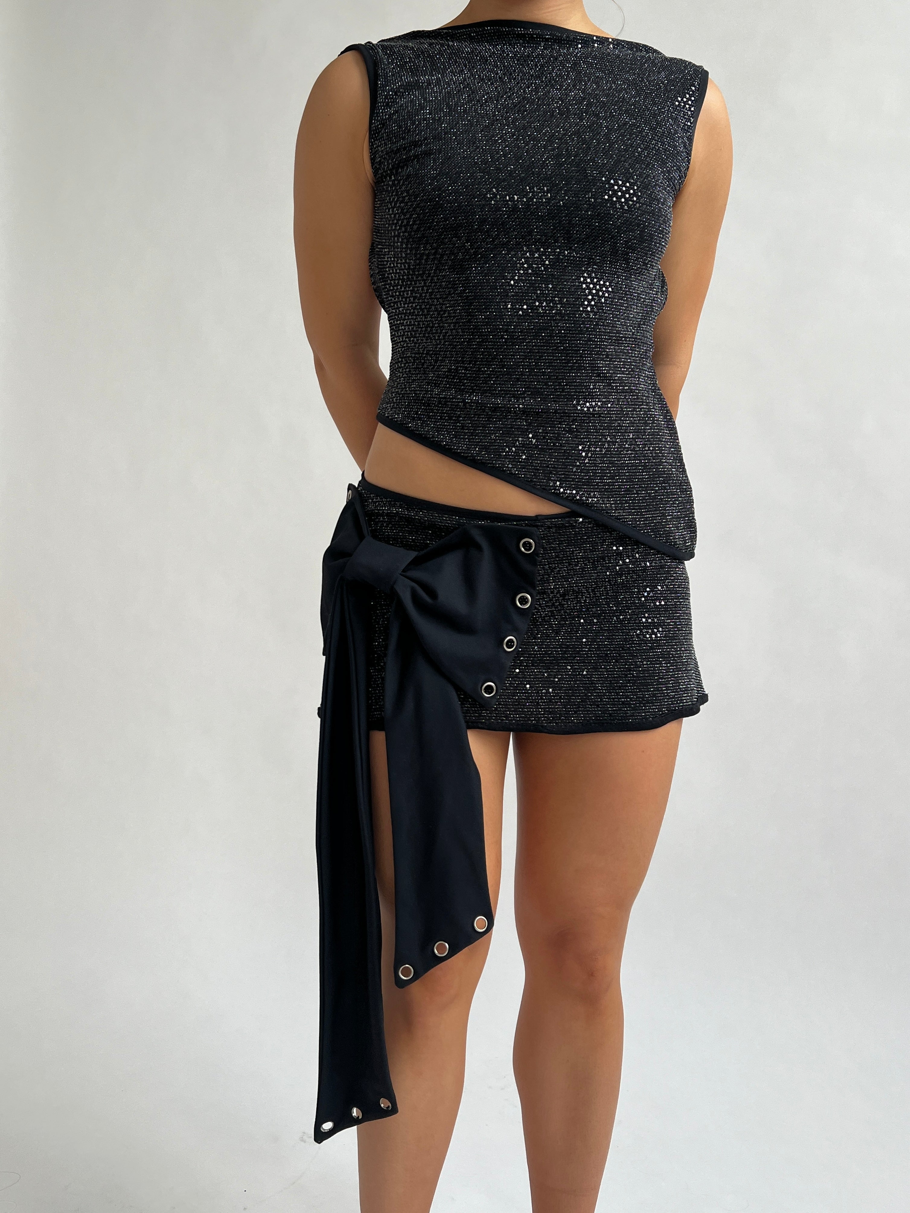 Stardust Bow Mini Skirt